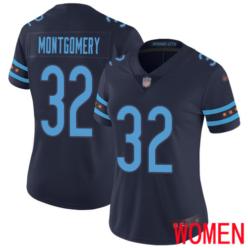 Chicago Bears Limited Navy Blue Women David Montgomery Jersey NFL Football #32 City Edition 1